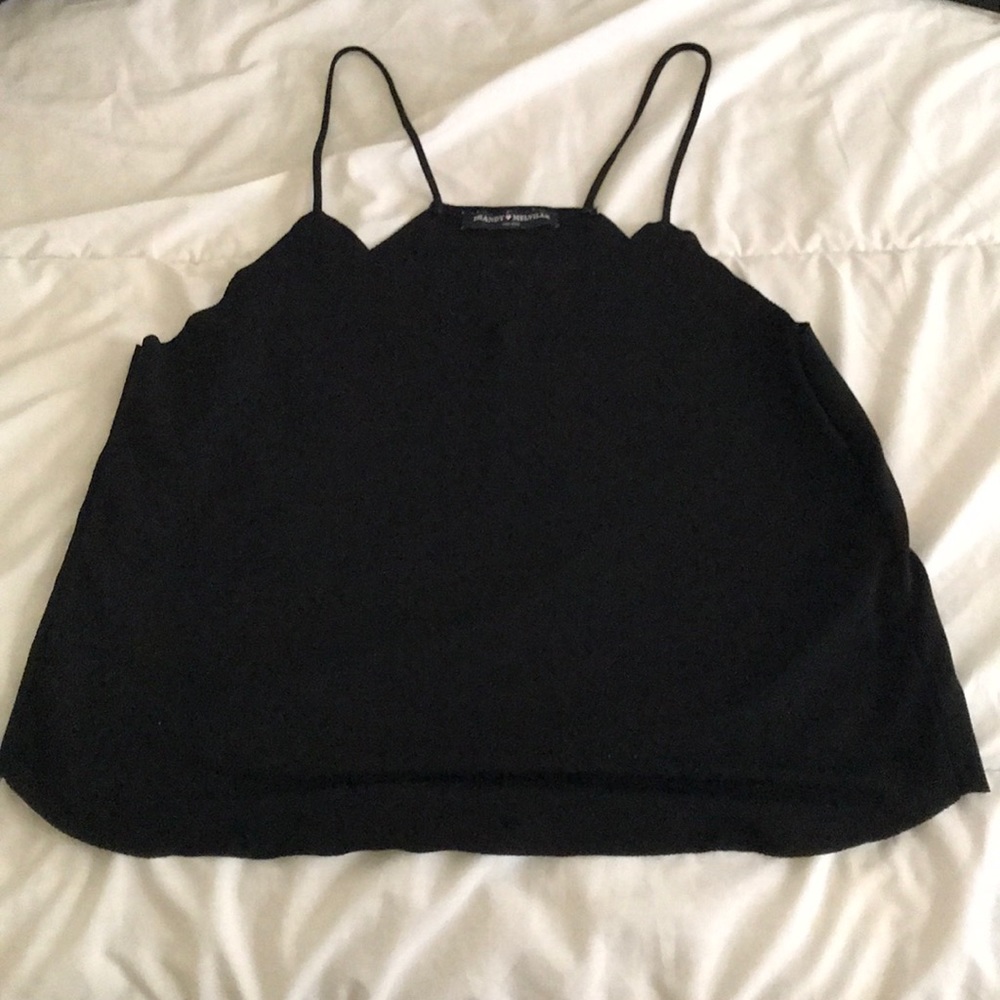 Black v neck tank top